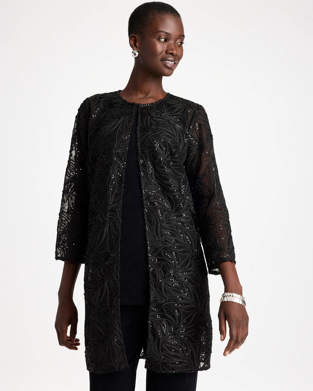 Travelers™ Sequin-Embellished Duster