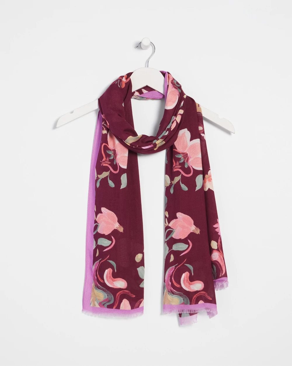 Chianti Colorblock Floral Oblong Scarf