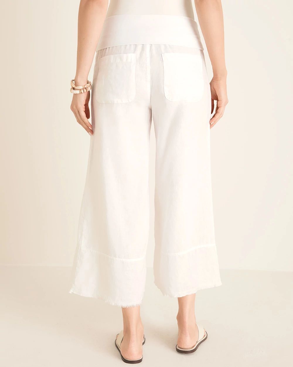 XCVI Linen Pants with Knit Waistband