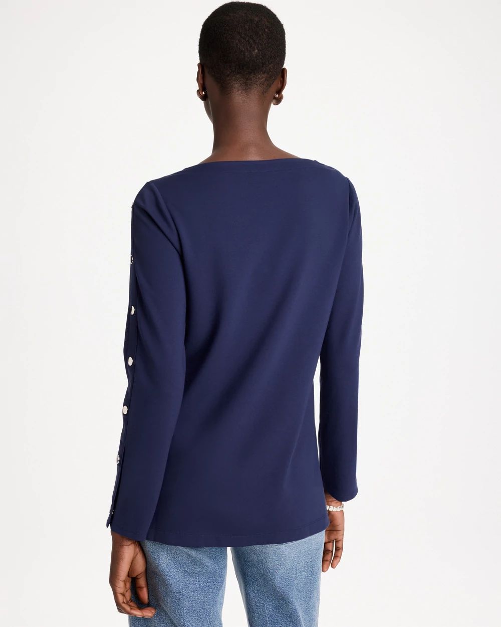 Ponte Button Sleeve Tunic click to view larger image.