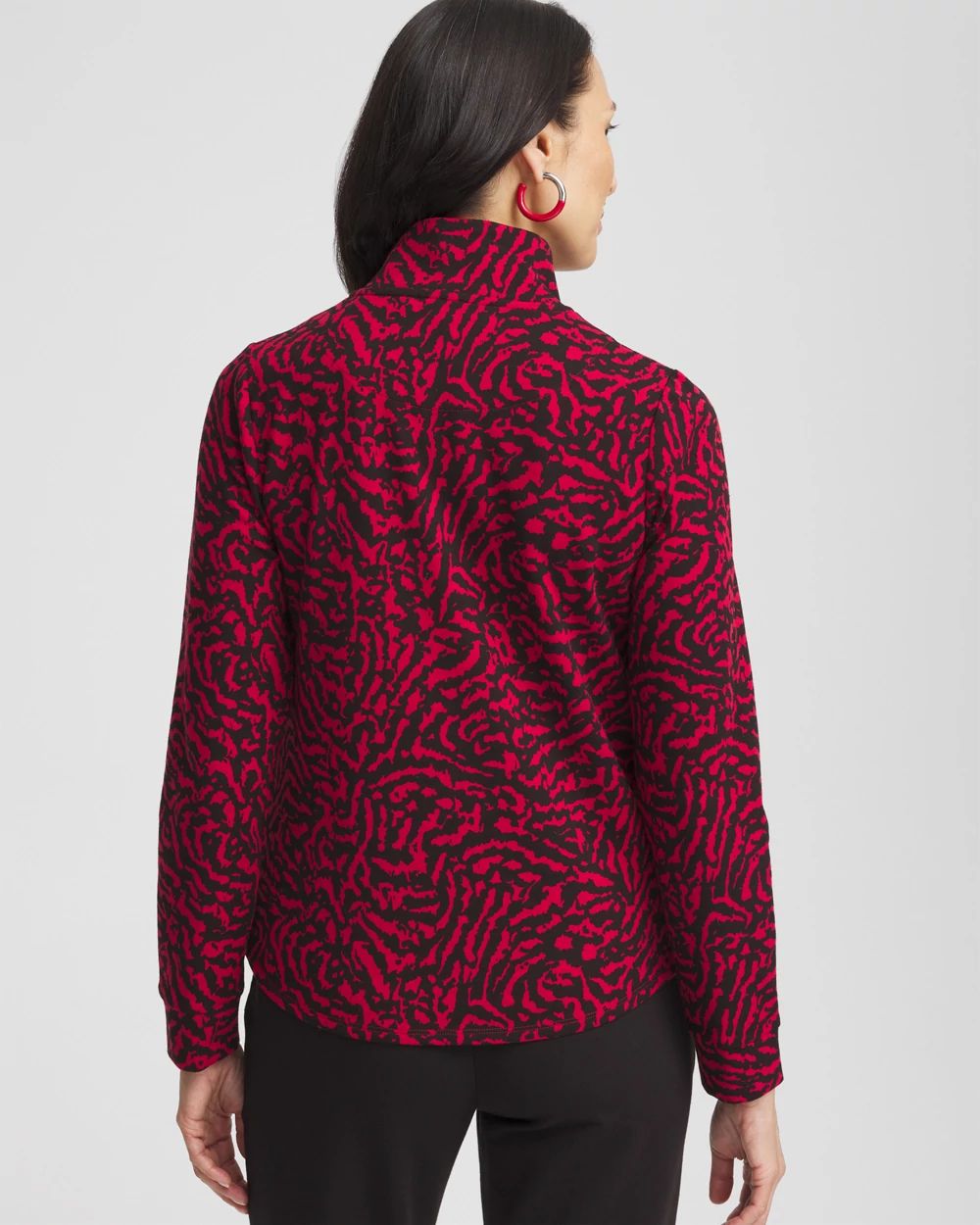 Zenergy® French Terry Half Zip Pullover Top click to view larger image.