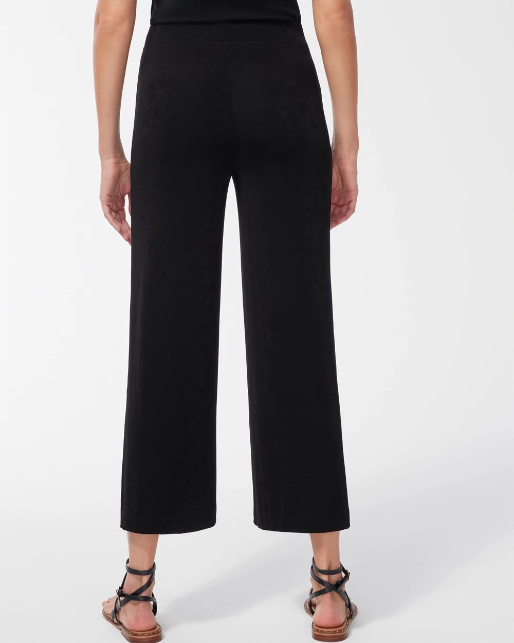 Travelers Wide Leg Side Slit Ankle Pants click to view larger image.
