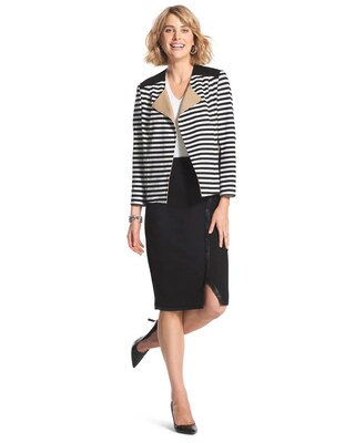 Side-Slit Black Skirt