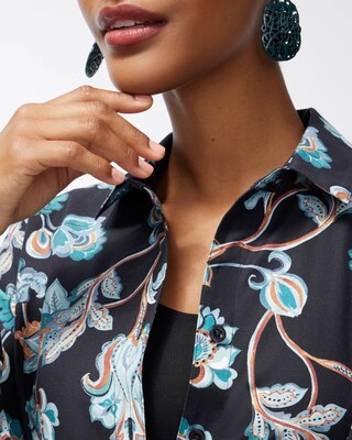 No Iron Stretch Floral Tunic