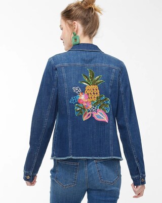 Girlfriend Embellished Pineapple Crops