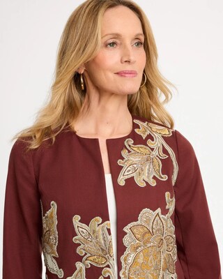 Embroidered Long Sleeve Jacket click to view larger image.