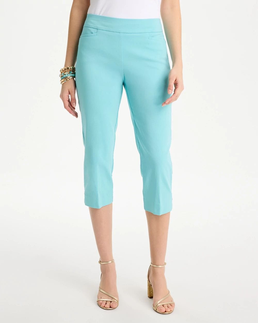 Brigitte™ Slim Rivet Pull-On Capri Pant