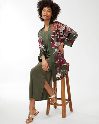 Travelers Collection Foliage Burnout Kimono