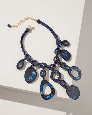 Blue Bib Necklace