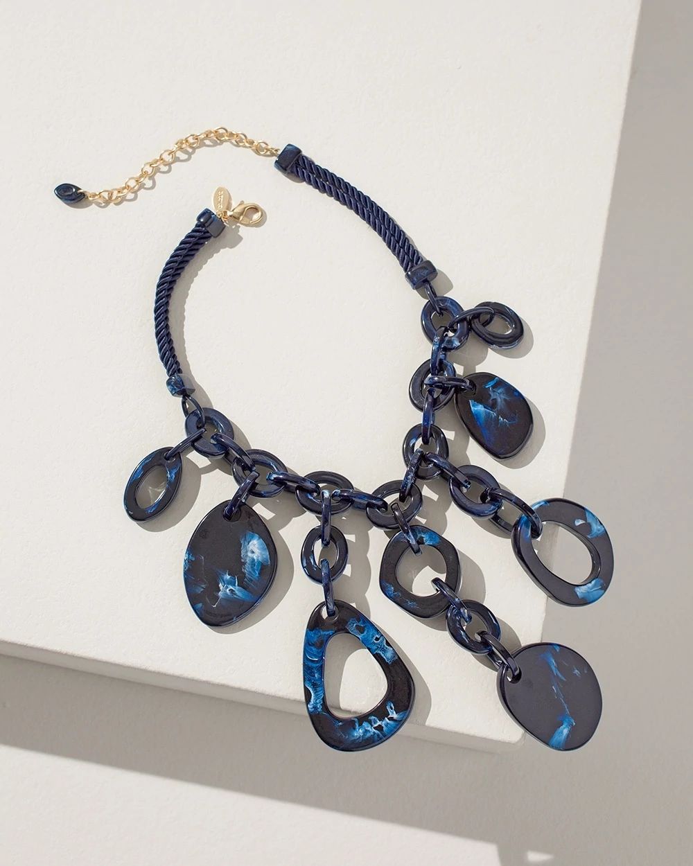 Blue Bib Necklace