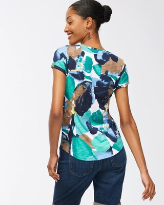 Skyline Cap Sleeve Henley Tee