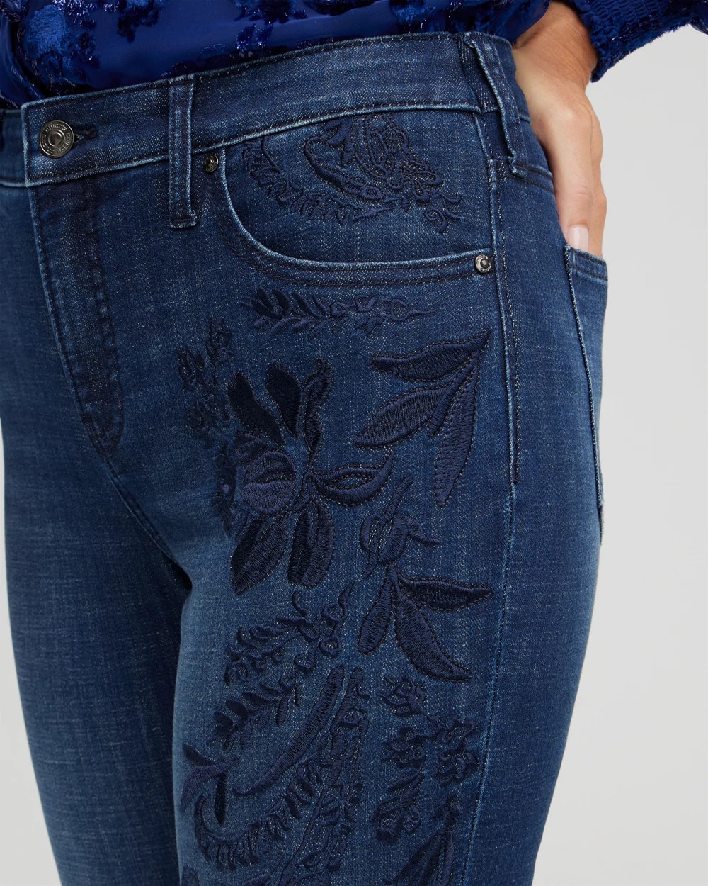 Girlfriend Embroidered Flares