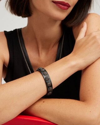 Black Glitz Cuff Bracelet
