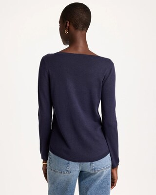 Ella Bateau Jacquard Pullover Sweater click to view larger image.