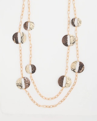 Long Multi-Strand Snake Necklace click to view larger image.