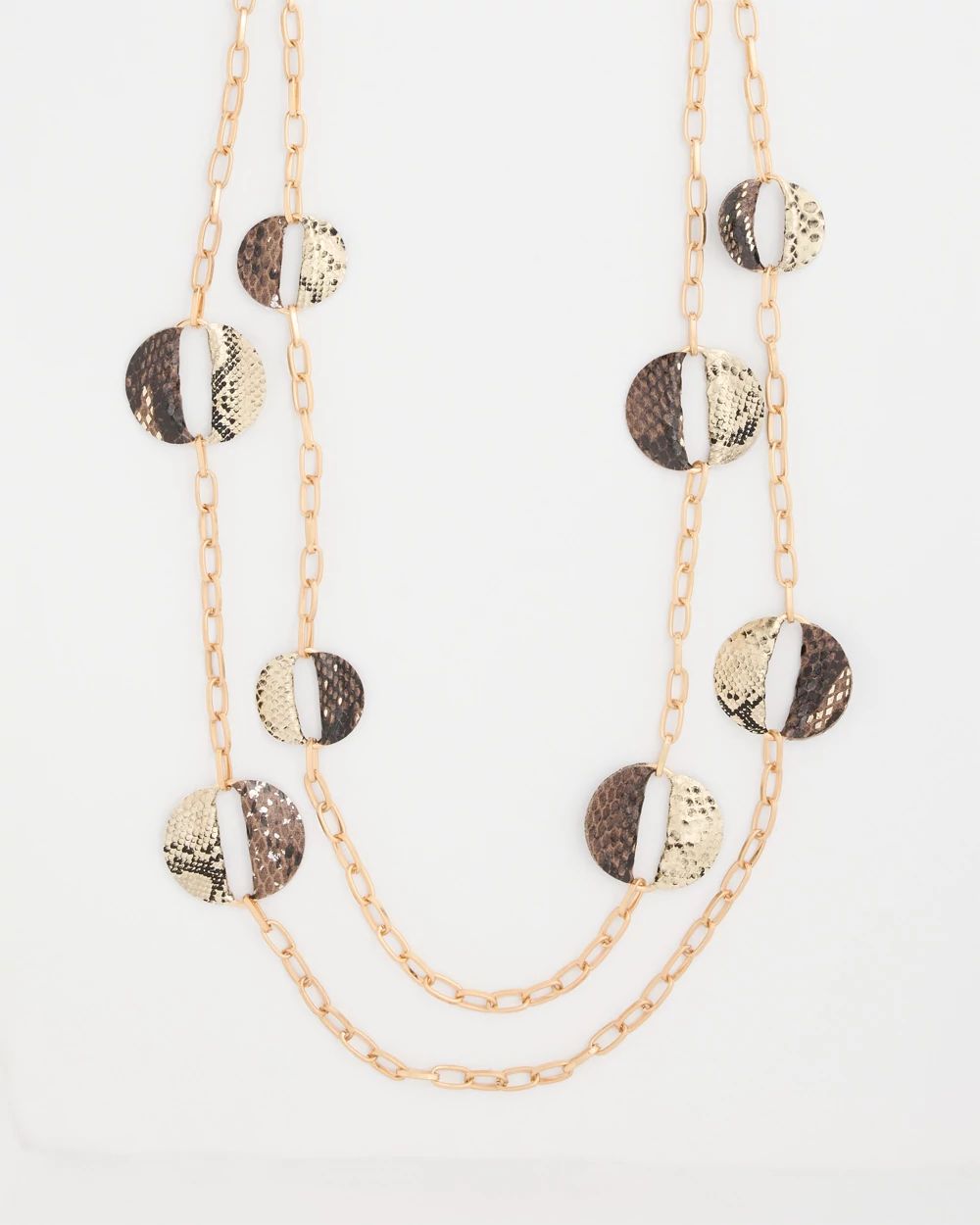 Long Multi-Strand Snake Necklace click to view larger image.