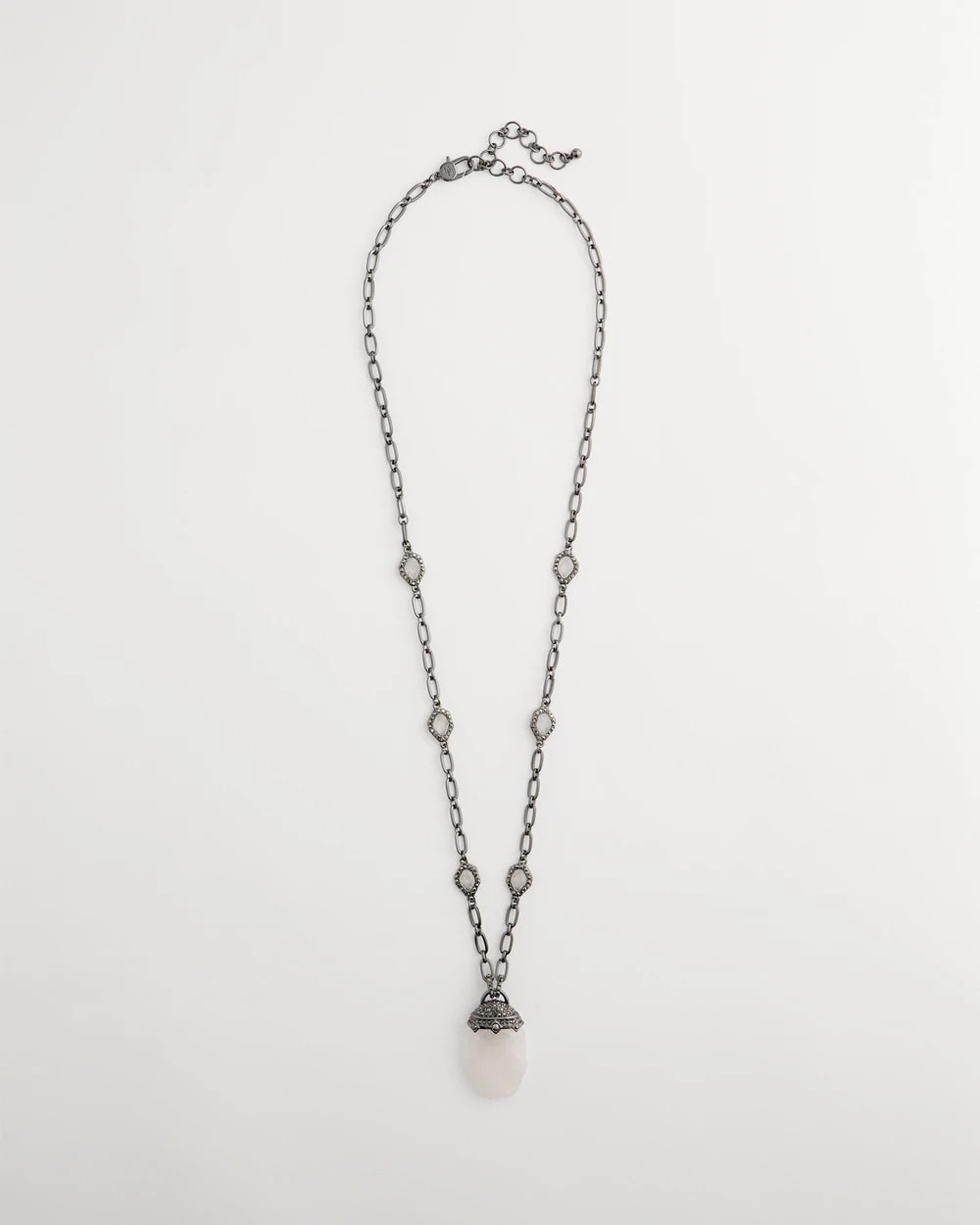 Genuine Quartz Crystal Stone Pendant Necklace