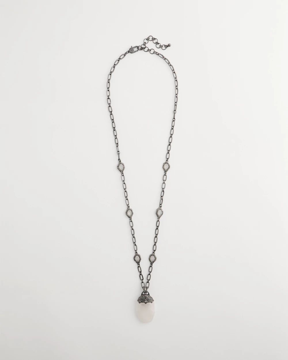 Genuine Quartz Crystal Stone Pendant Necklace