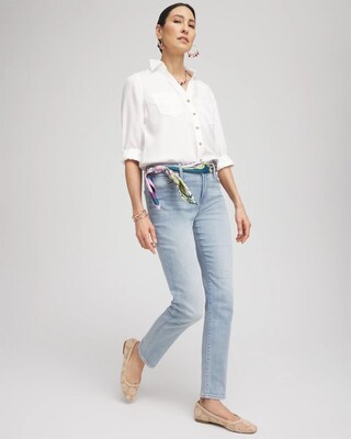 Tencel™ Denim Button-front Shirt click to view larger image.