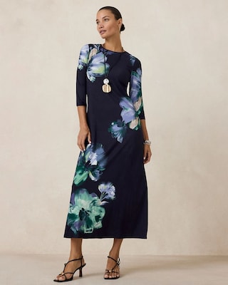 Floral Short Sleeve Maxi Dress