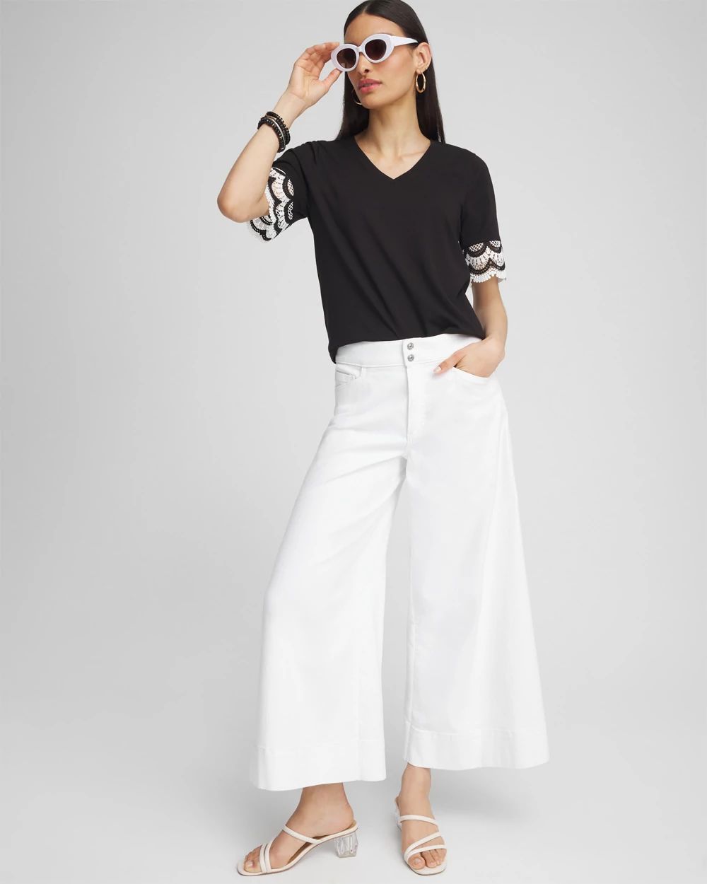 Crochet Trim Tee