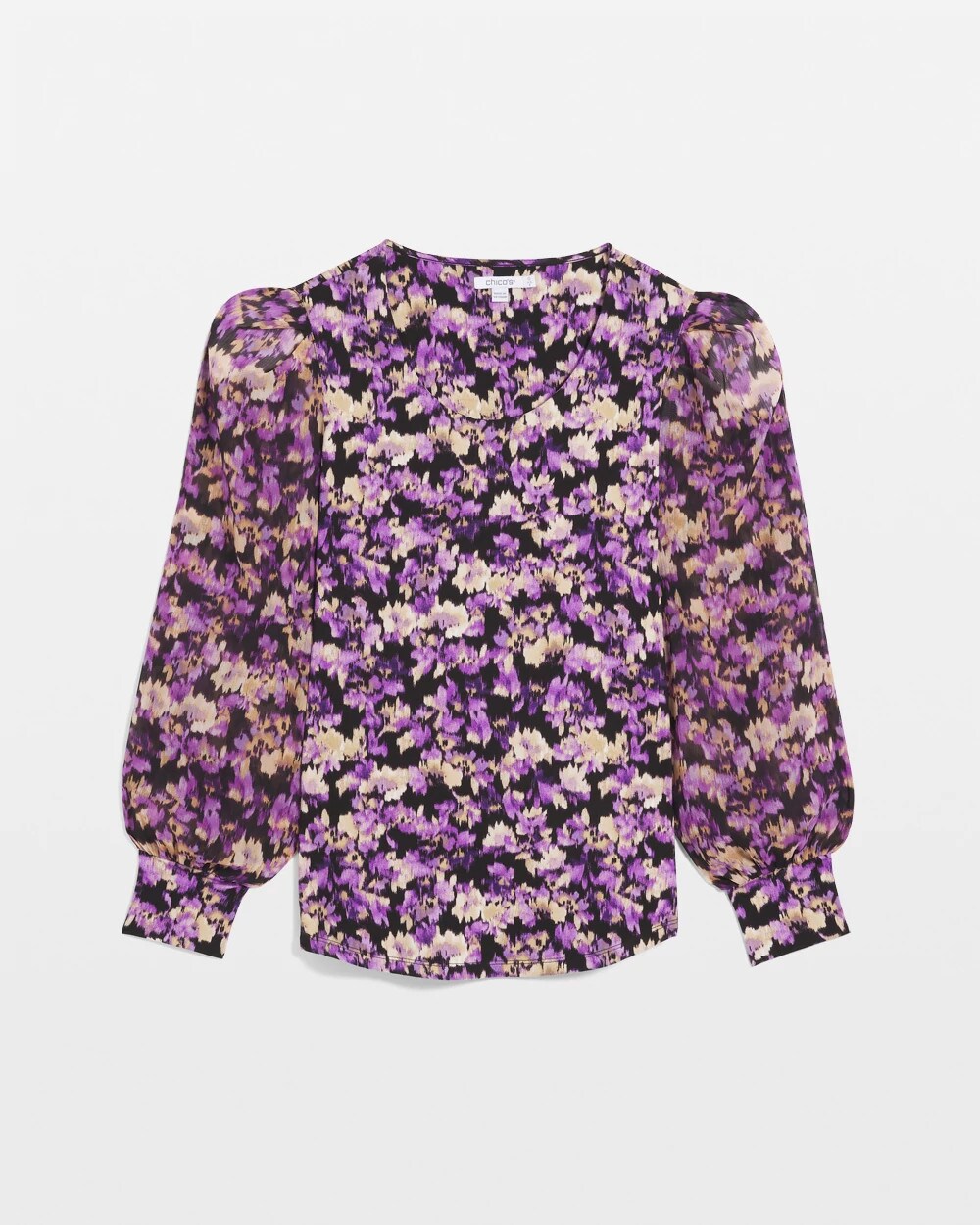 Floral Organza Sleeve Top