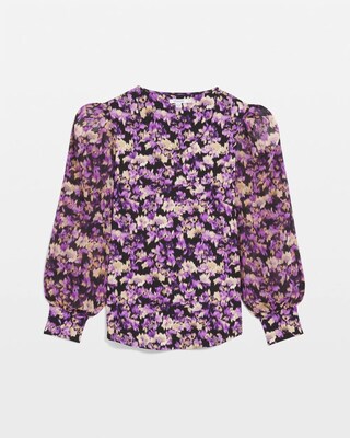 Floral Organza Sleeve Top click to view larger image.
