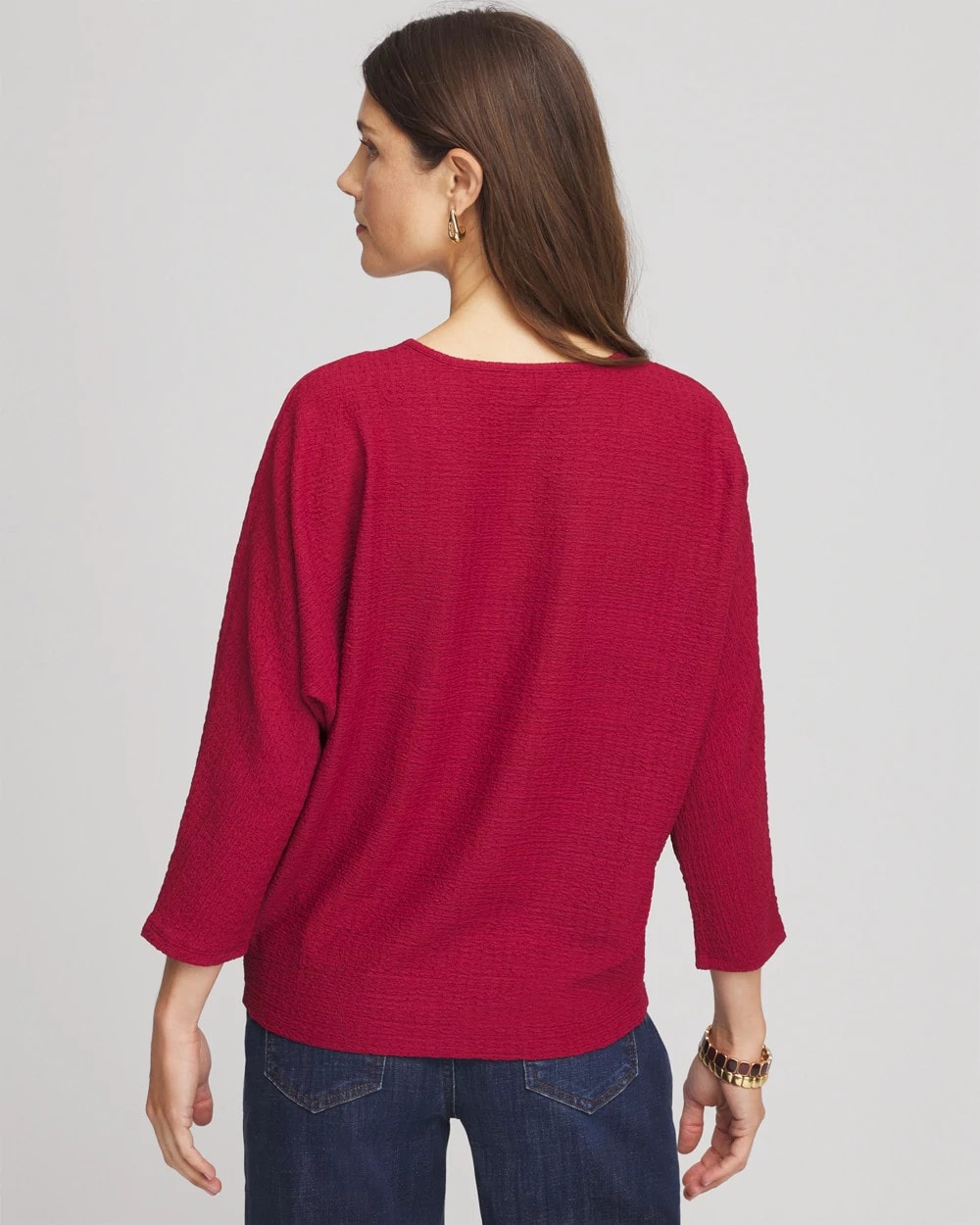 Textured Tapered-Hem Top