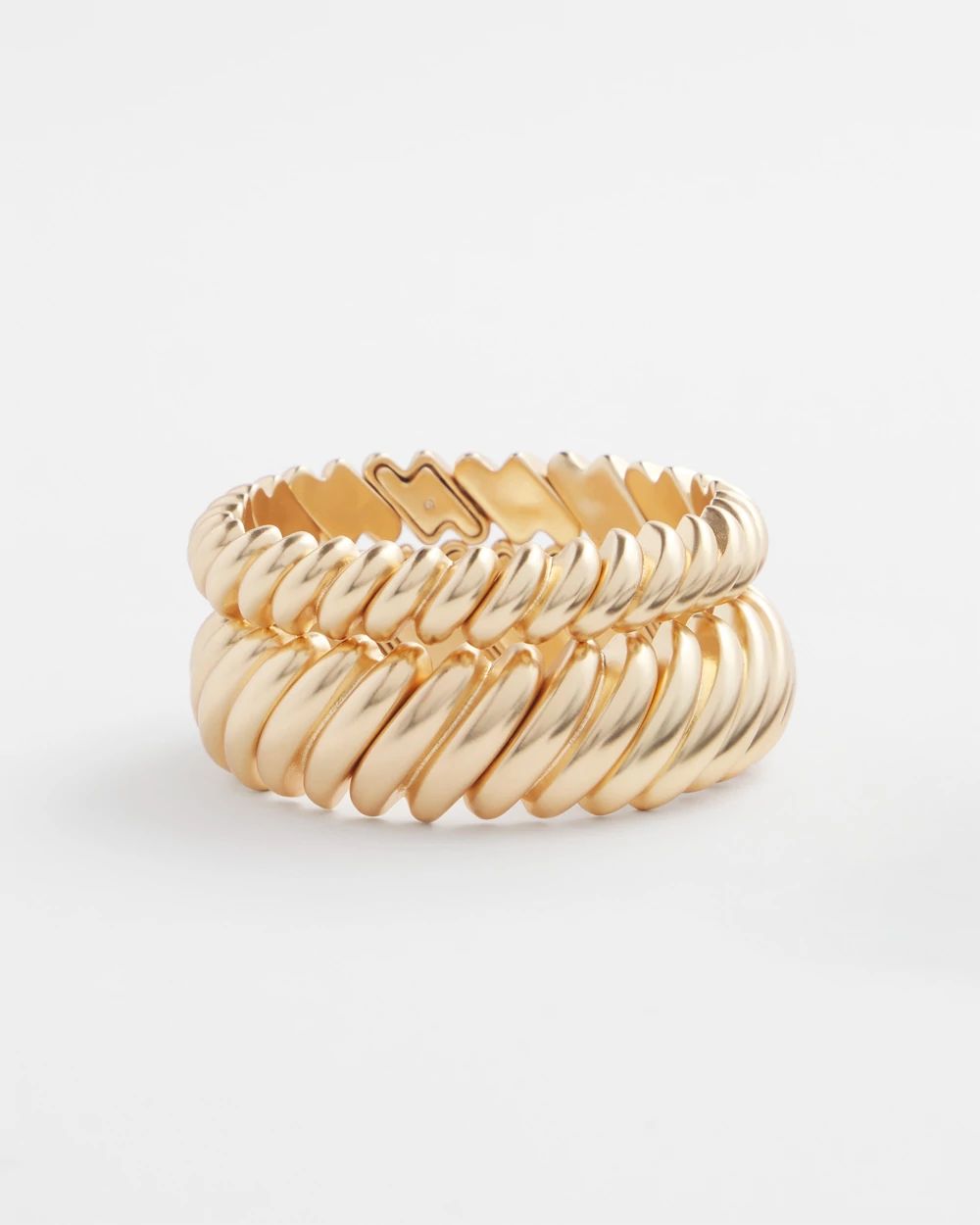 Gold Tone Stretch Bracelet Set