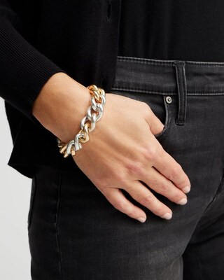 Pavé Detail Links Bracelet