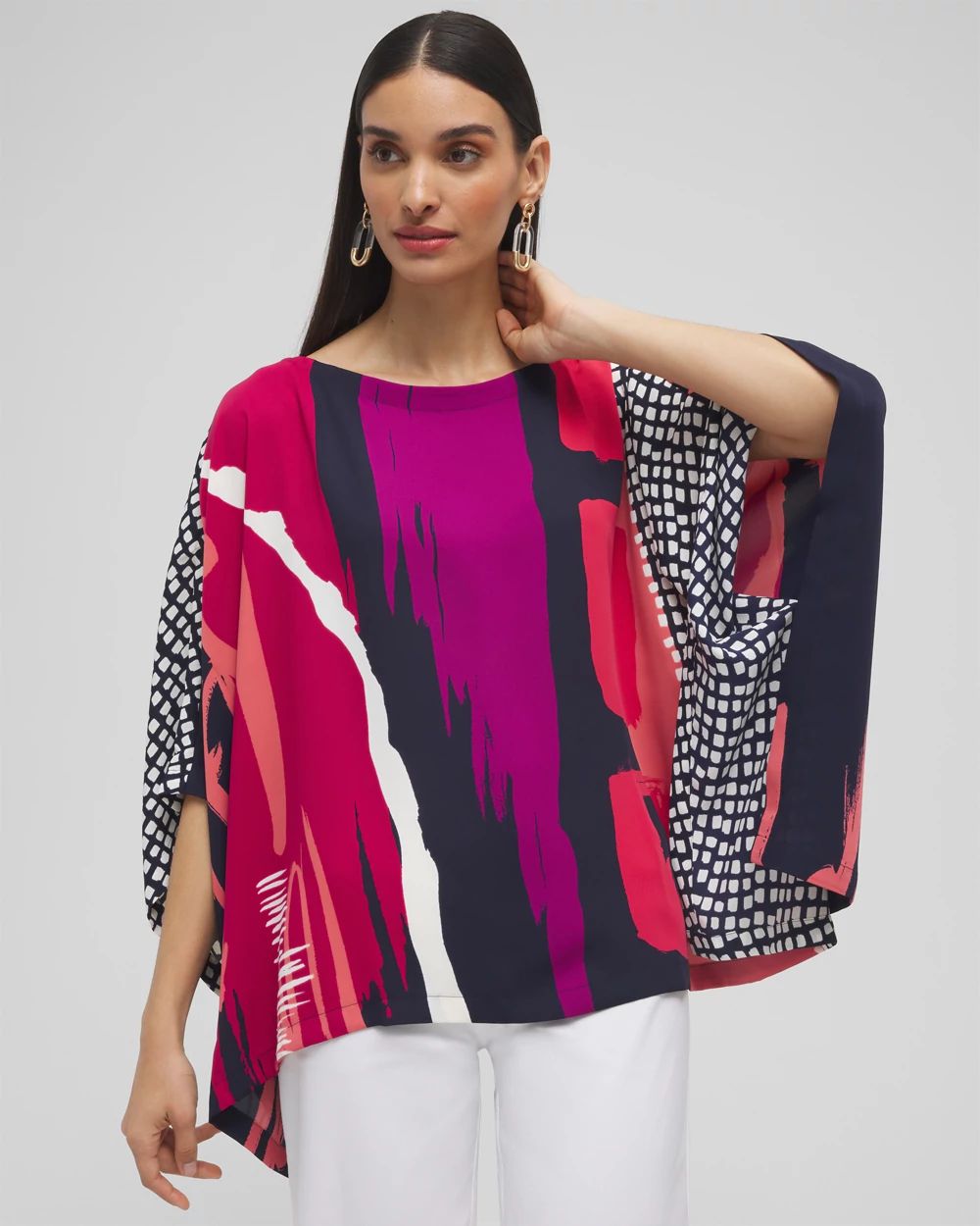 Abstract Print Poncho