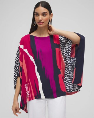 Abstract Print Poncho