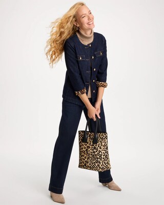Denim Long Sleeve Shacket click to view larger image.