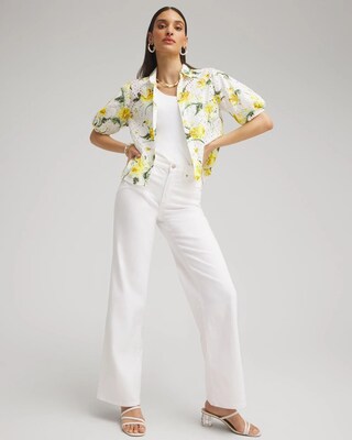 Floral Eyelet Shirt