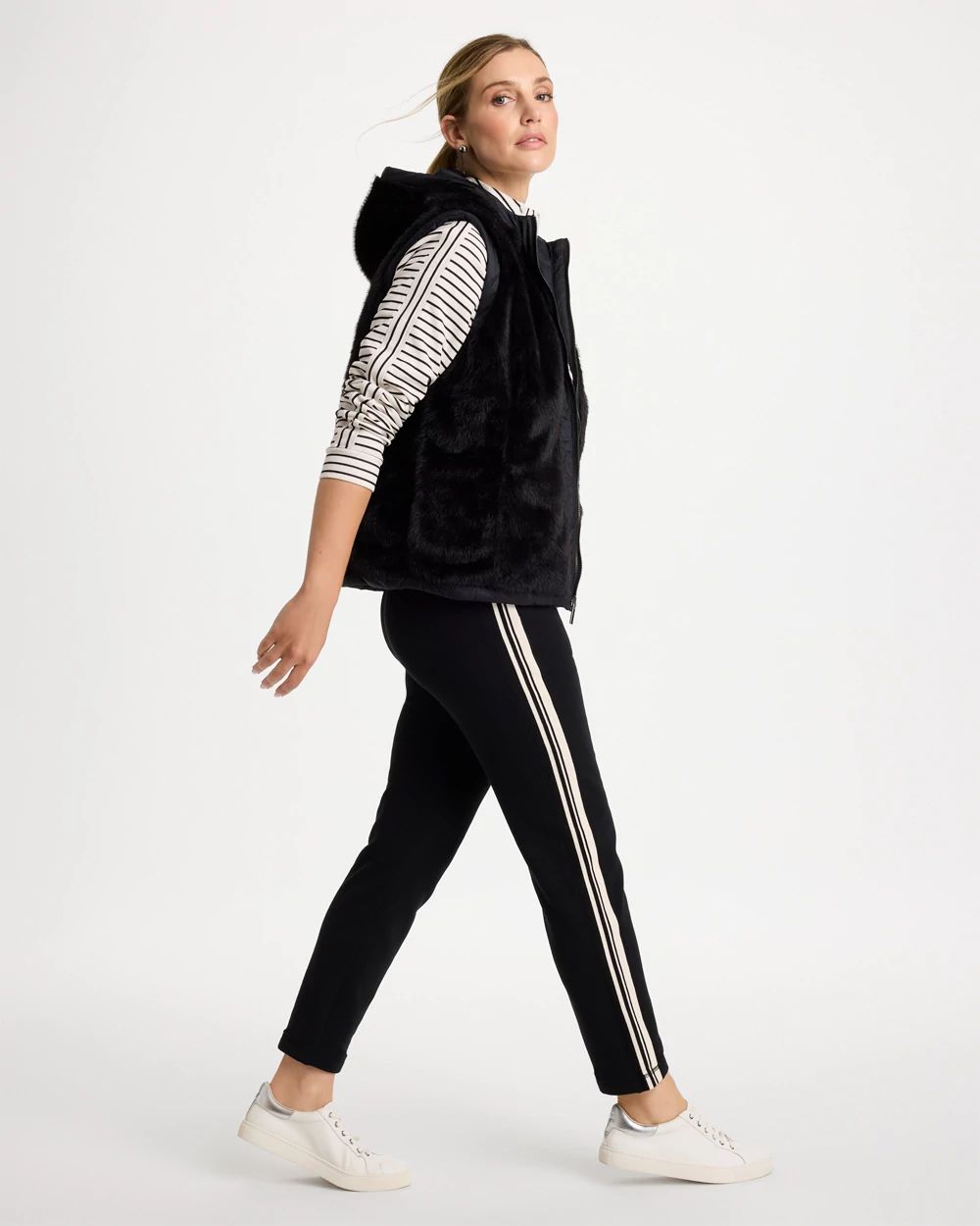 Zenergy® Reversible Faux Fur Vest click to view larger image.