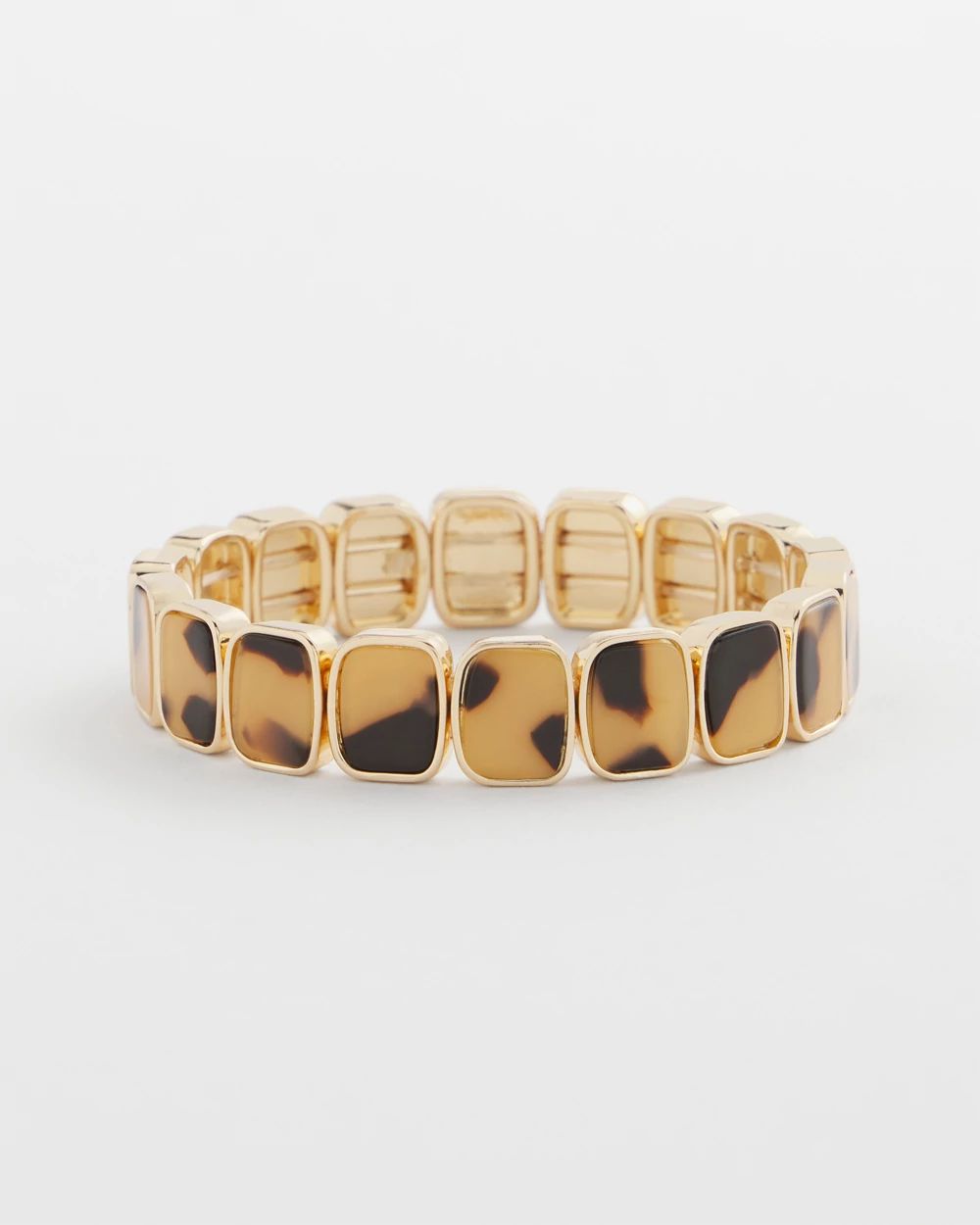Tortoise Square Stretch Bracelet click to view larger image.