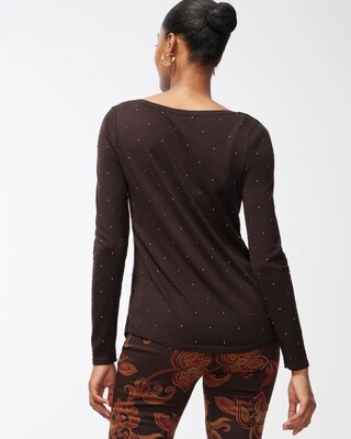 Spun Rayon Studded Pullover
