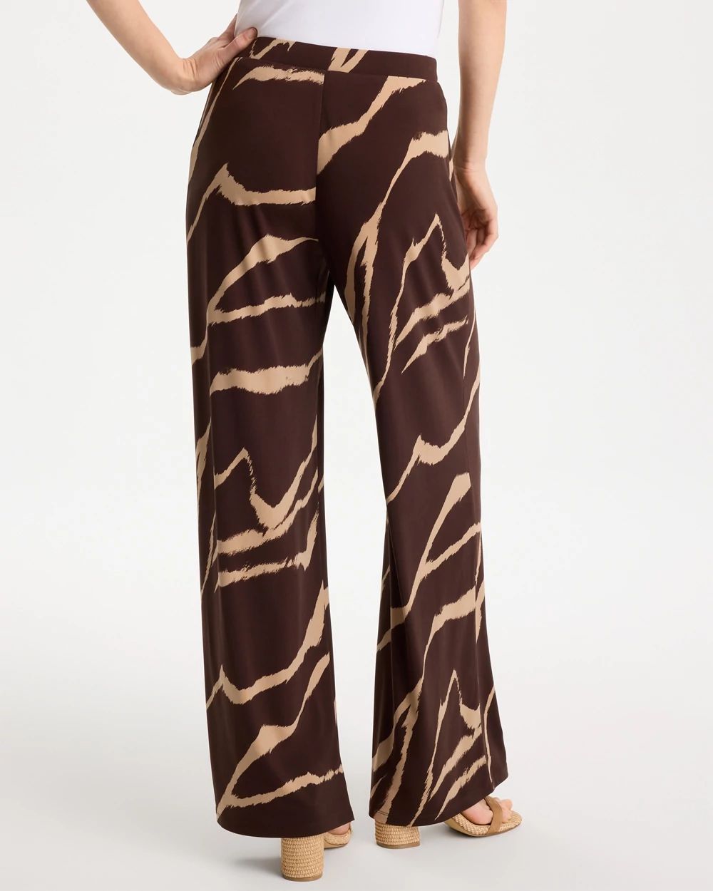 Travelers™ Zebra Knit Wide-Leg Pants click to view larger image.