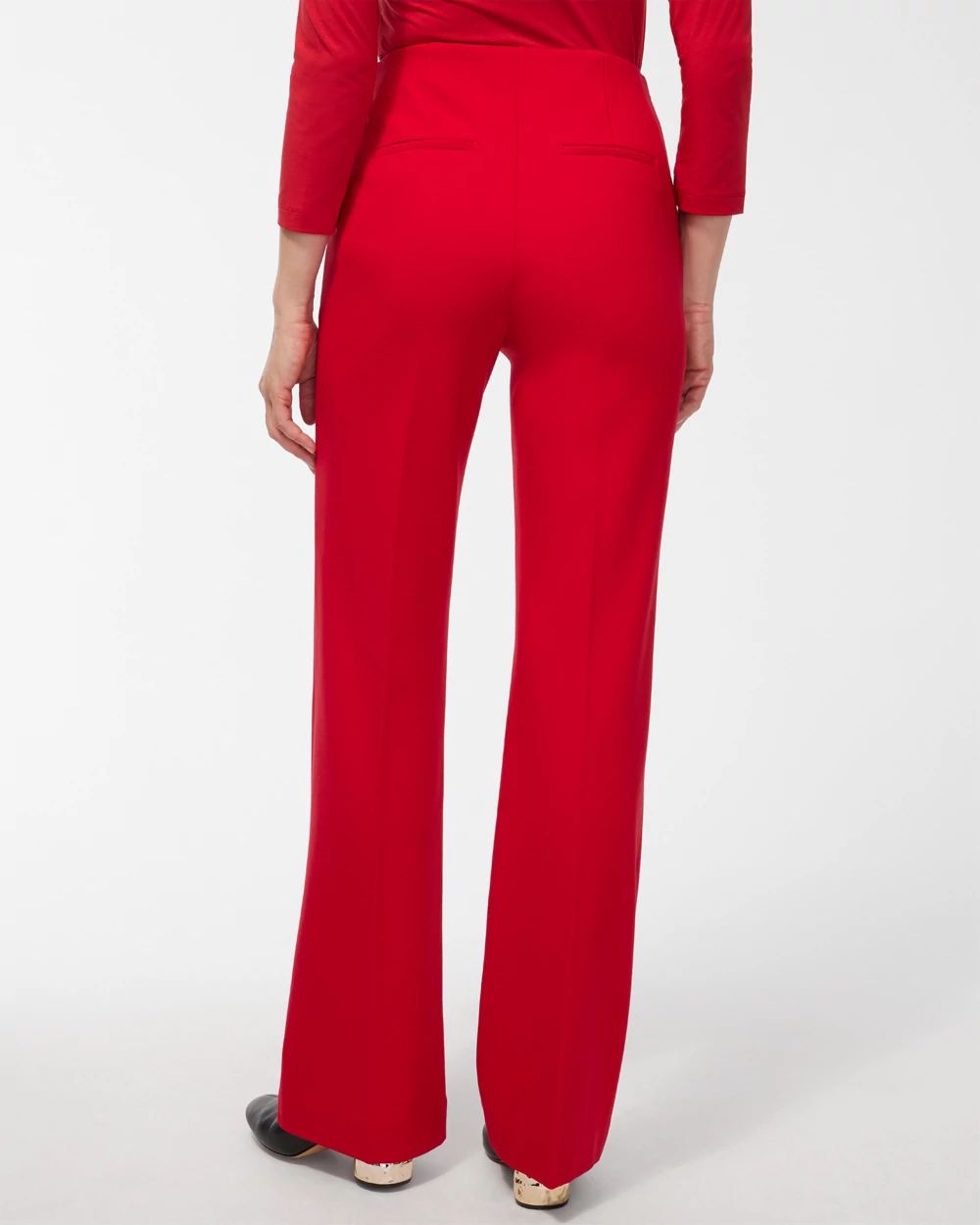 Ponte Button Flare Pants