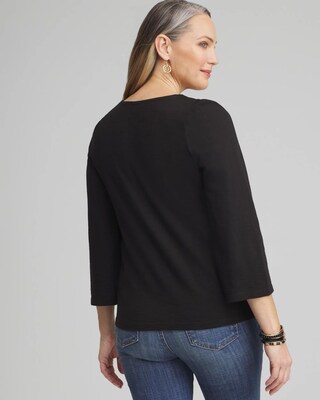 Square Neck Bell Sleeve Top