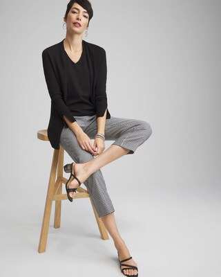 Juliet Gingham Straight Cropped Pants