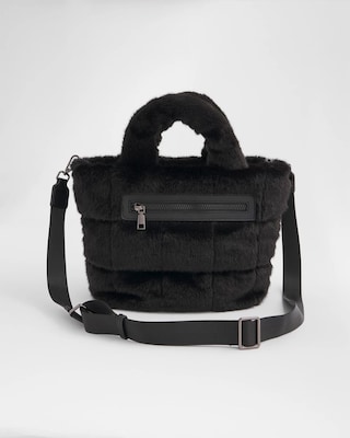 Faux Fur Puffer Tote