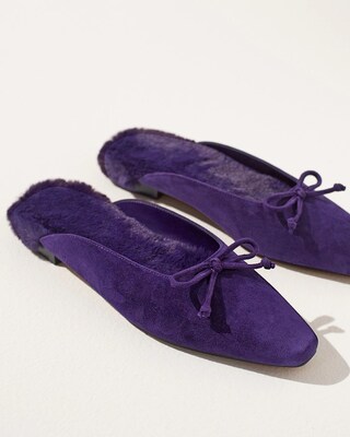 Suede Ballet Slides