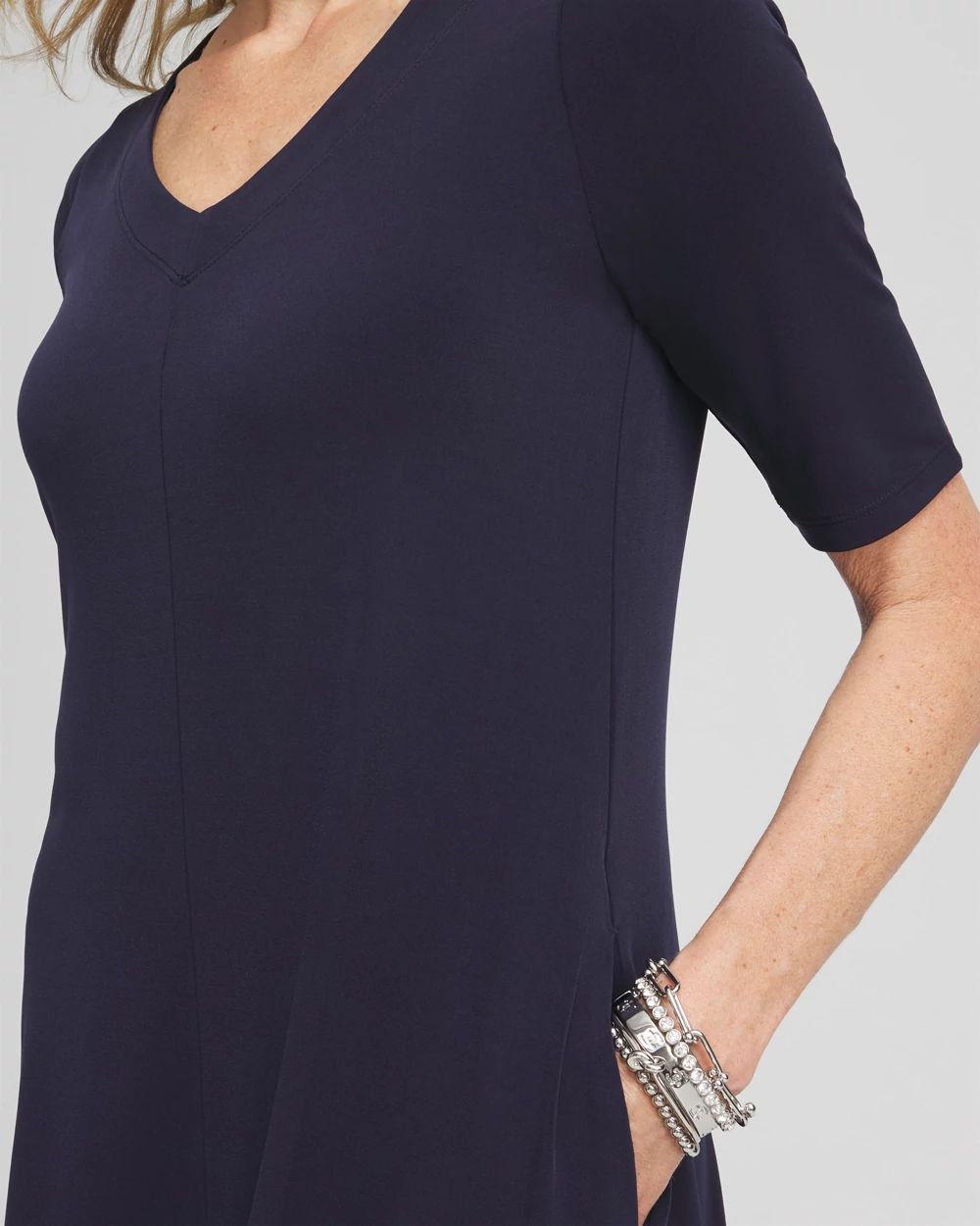 V-neck Midi Dress