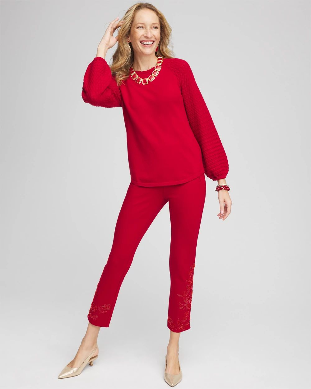 Raglan Sleeve Pullover Sweater