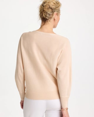 Embroidered 3/4 Sleeve Sweater click to view larger image.