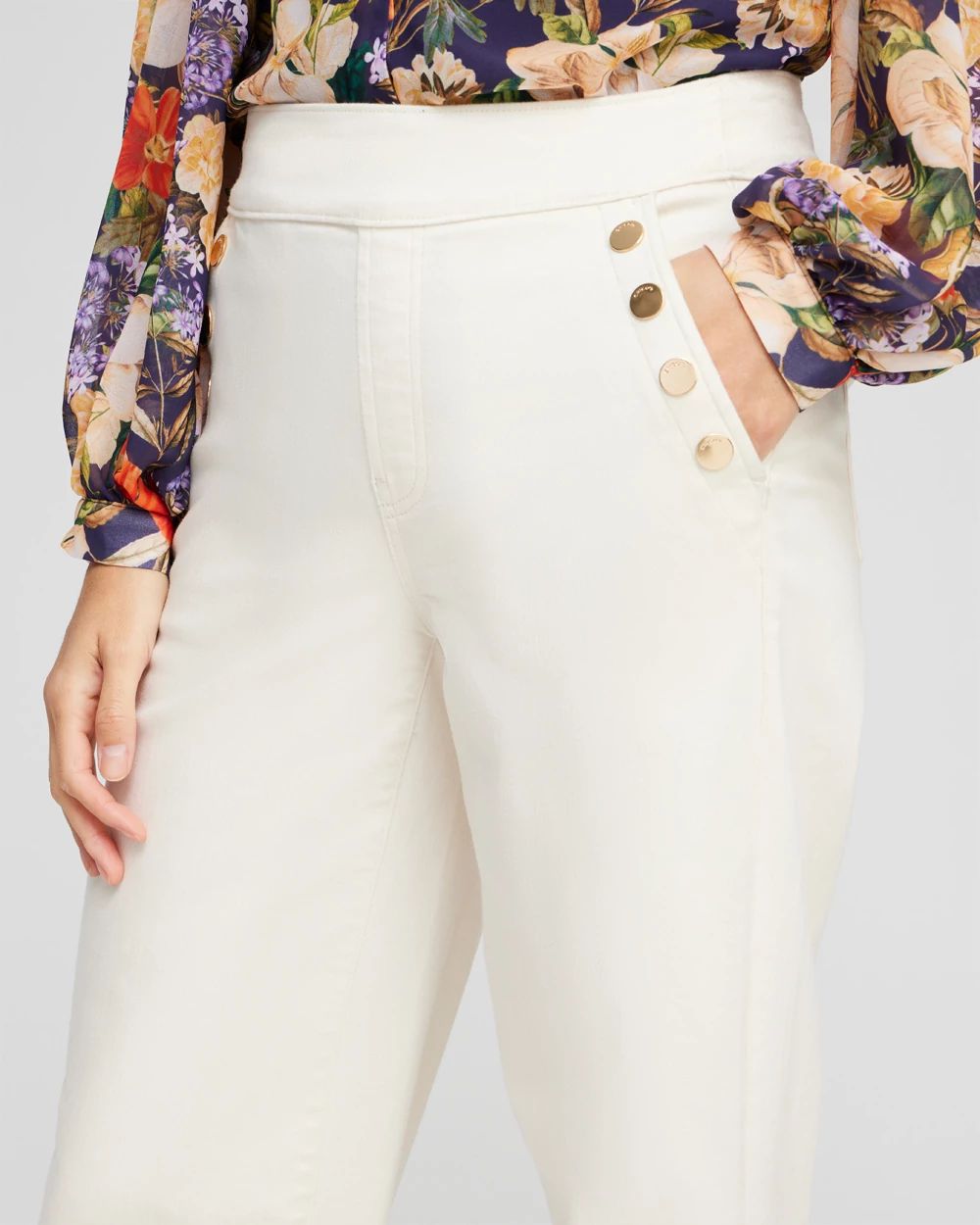 Pull-On Wide Leg Jeans