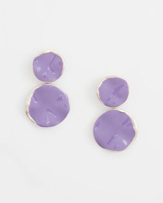 No Droop™ Purple Round Drop Earrings