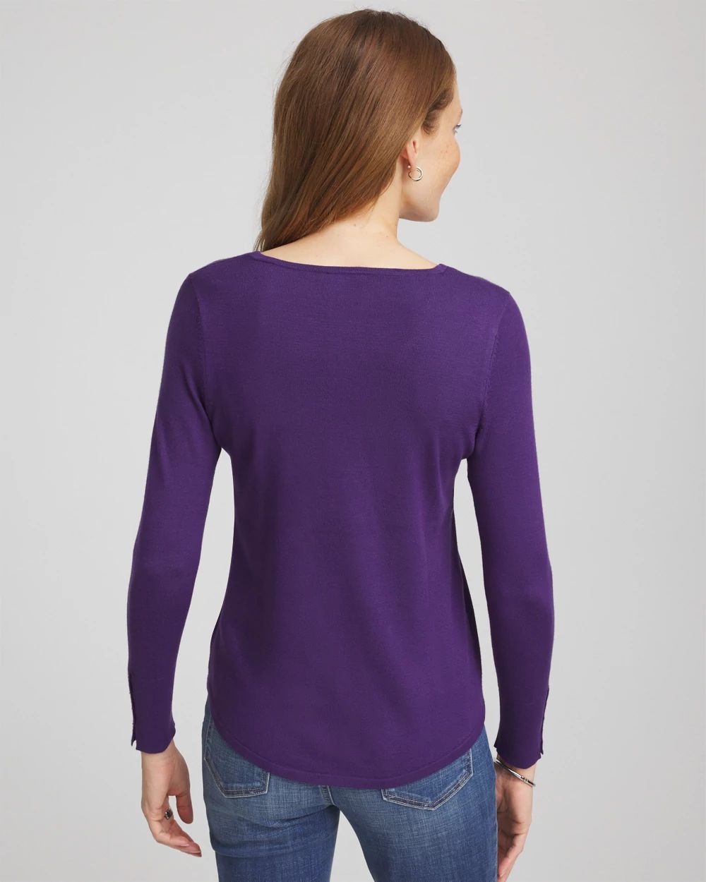 Ella V-Neck Pullover Sweater click to view larger image.