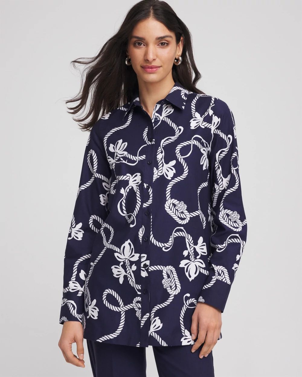 No Iron™ Rope Print Tunic